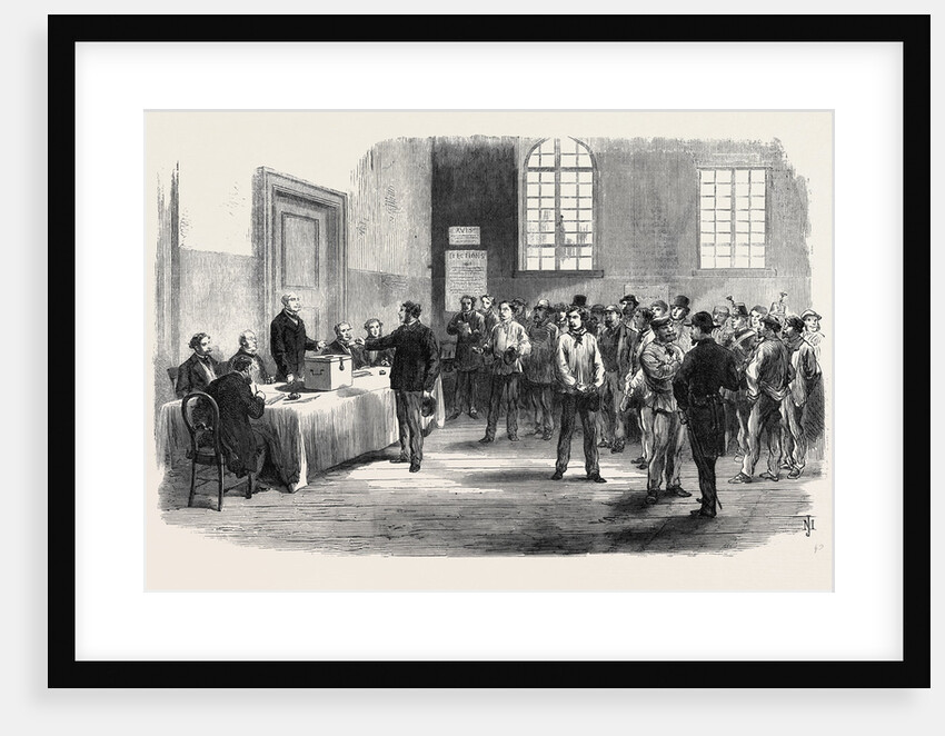 The Elections in France: Electors Voting at the Polling-Place in the Faubourg St. Antoine 1869 by Anonymous