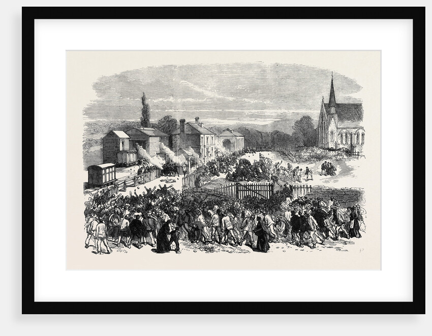 The Riot at Mold Flintshire: Attack on the Soldiers at the Railway Station 1869 by Anonymous