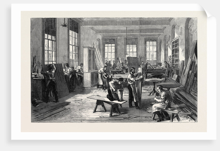 The Guards' Institute Vauxhall Bridge Road London the Carpenters' Shop 1869 UK by Anonymous