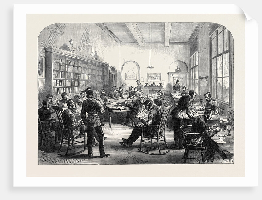 The Guards' Institute Vauxhall Bridge Road London the Reading Room 1869 UK by Anonymous