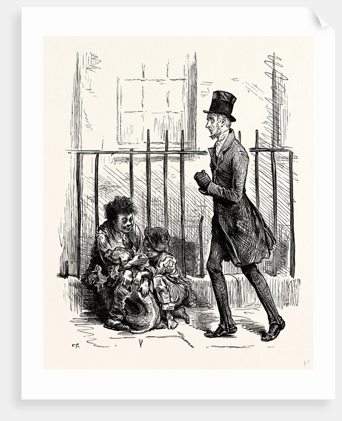 Charles Dickens Sketches by Boz Hurrying Along a by-Street Keeping As Close As He Can to the Area Railings a Man of About Forty or Fifty Clad in an Old Rusty Suit of Threadbare Black Cloth by Anonymous