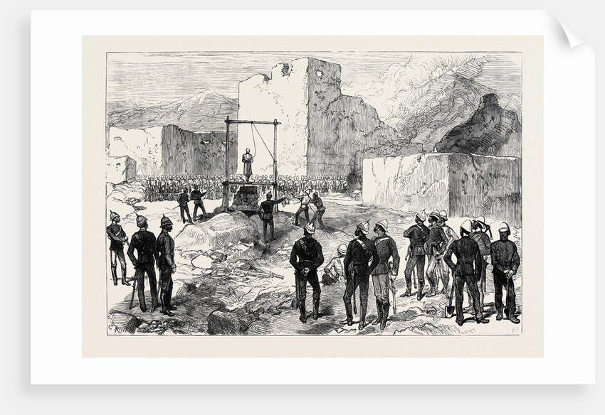The War in Afghanistan: Execution of the Kotwal of Cabul Oct. 26 Outside the Residency 1880 by Anonymous