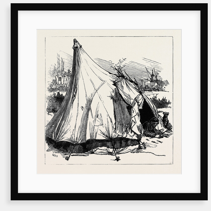 Gipsy Life Round London: Tent at Hackney Wick 1880 by Anonymous