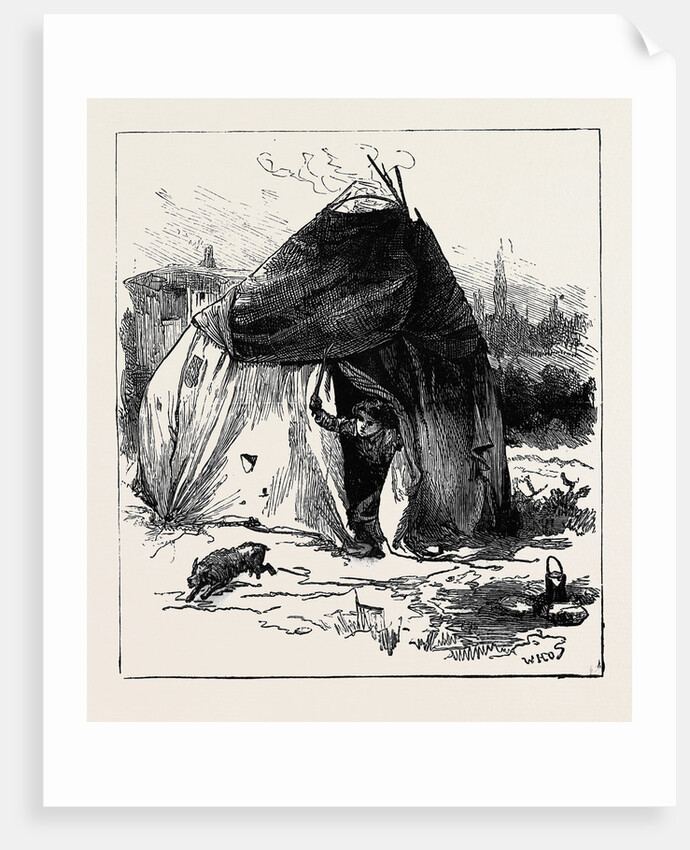 Gipsy Life Round London: Tent at Hackney 1880 by Anonymous