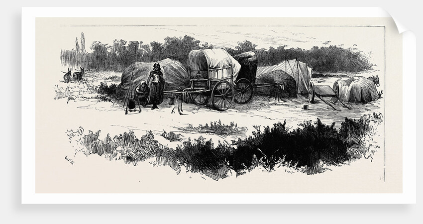 Gipsy Life Round London: Encampment at Mitcham Common 1880 by Anonymous