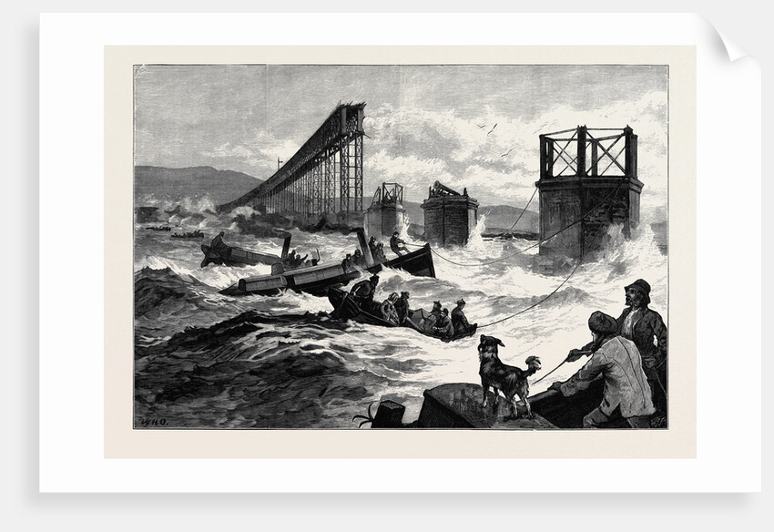 The Tay Bridge Disaster: Steam Launches and Divers' Barge Employed in Search 1880 by Anonymous