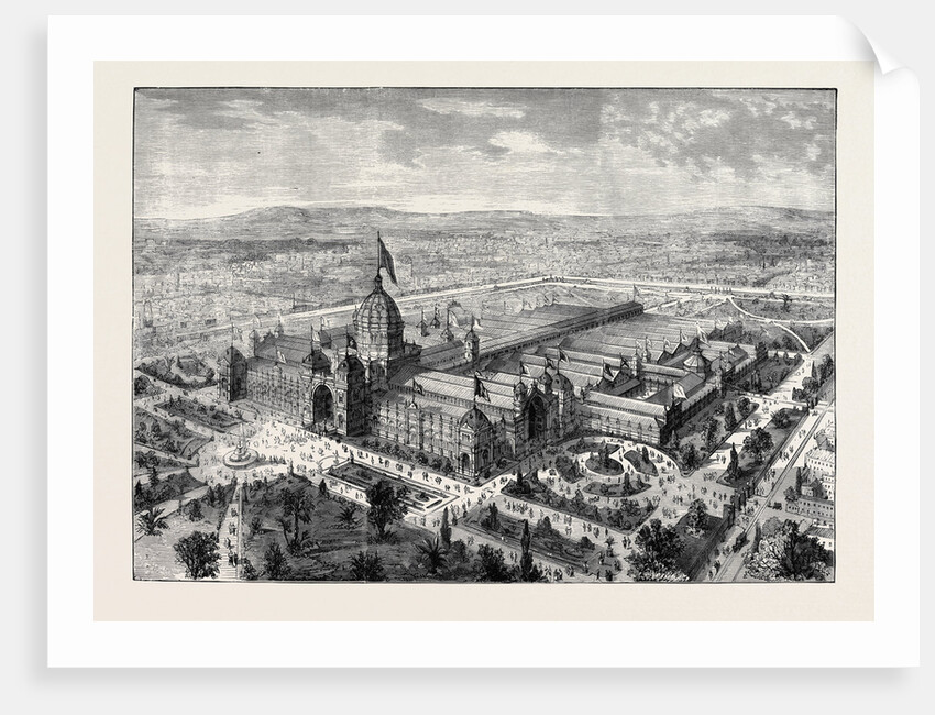 The International Exhibition Building at Melbourne Australia 1880 by Anonymous