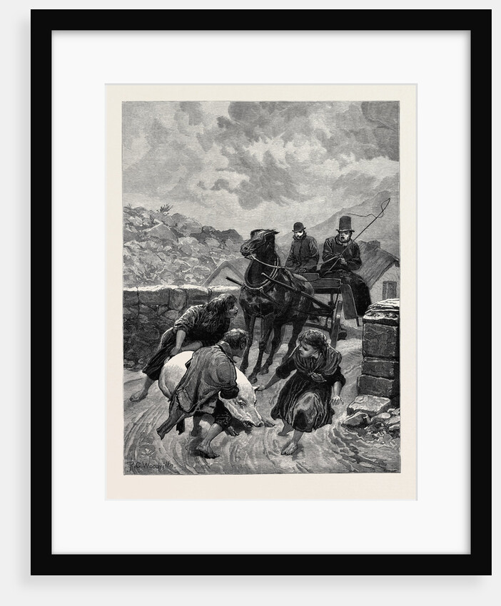 An Irish Obstructionist: A Sketch on the Road Connemara 1880 by Anonymous