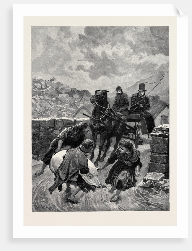 An Irish Obstructionist: A Sketch on the Road Connemara 1880 by Anonymous