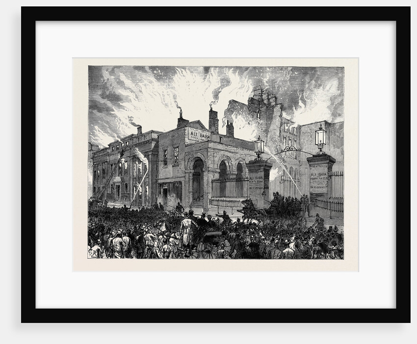 Burning of the Dublin Theatre Ireland 1880 by Anonymous