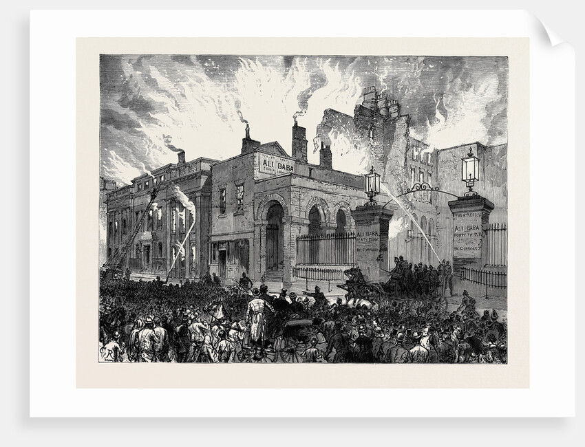 Burning of the Dublin Theatre Ireland 1880 by Anonymous