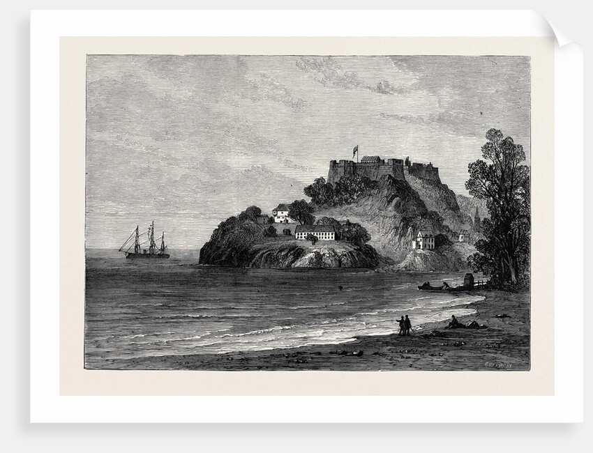 H.M.S. Bacchante Off Fort George Grenada 1880 by Anonymous