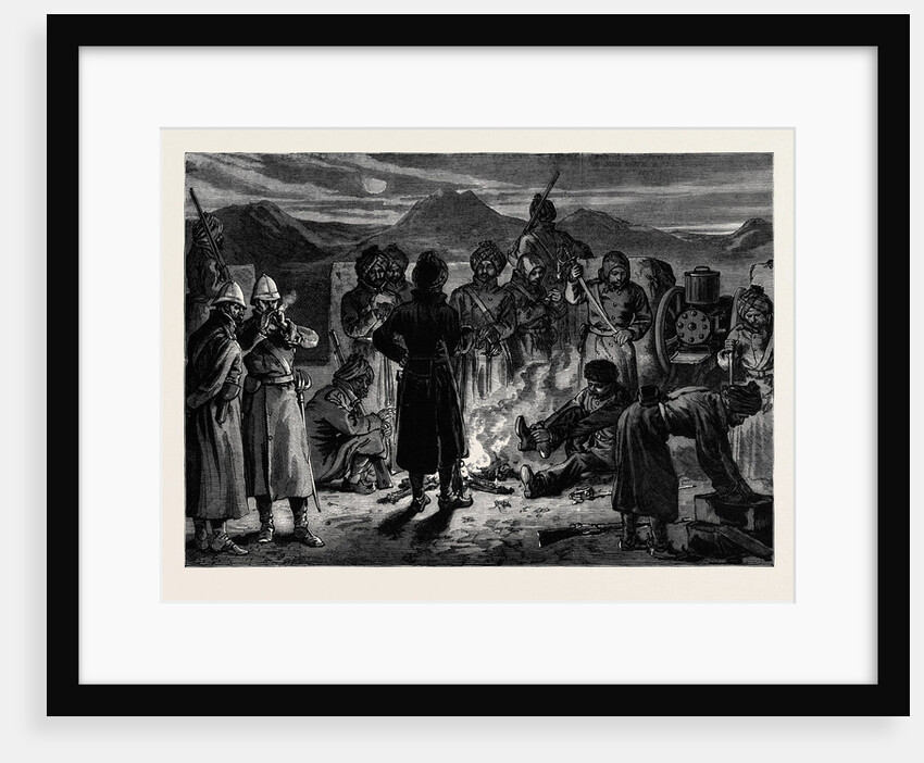 The Afghan War: Defence of the British Position at Sherpore Cabul: The Gatling Gun Bastion on Dec. 23 Preparing to Repel the Attack of the Ghazis 1880 by Anonymous