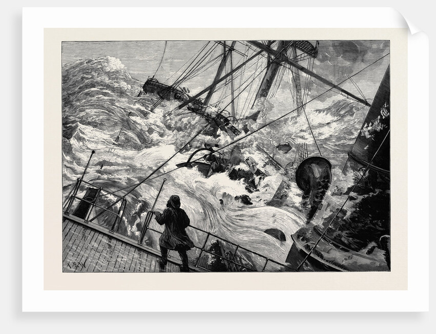 The Orient Line Steamer Chimborazo in a Gale 1880 by Anonymous