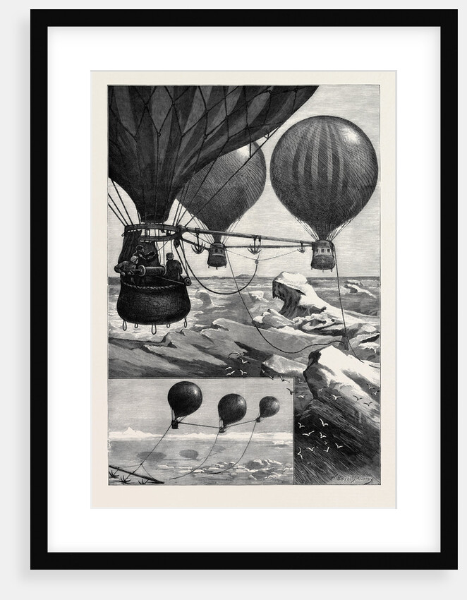 Proposed Method of Reaching the North Pole by Balloons: Balloons Starting Balloons at Anchor 1880 by Anonymous