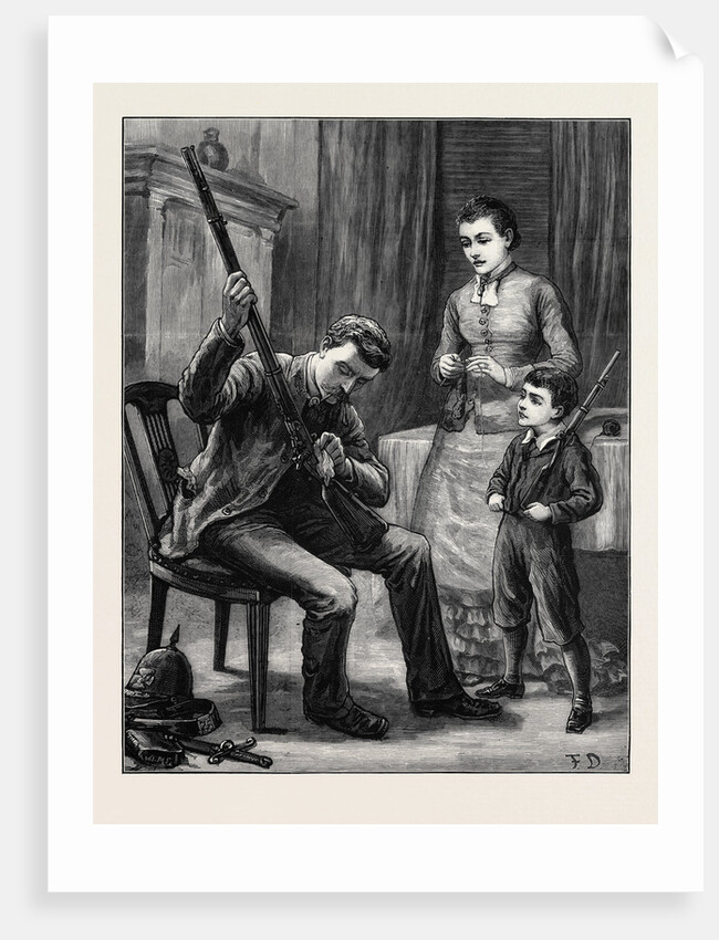 Preparing for the Easter Monday Volunteer Review 1880 by Anonymous