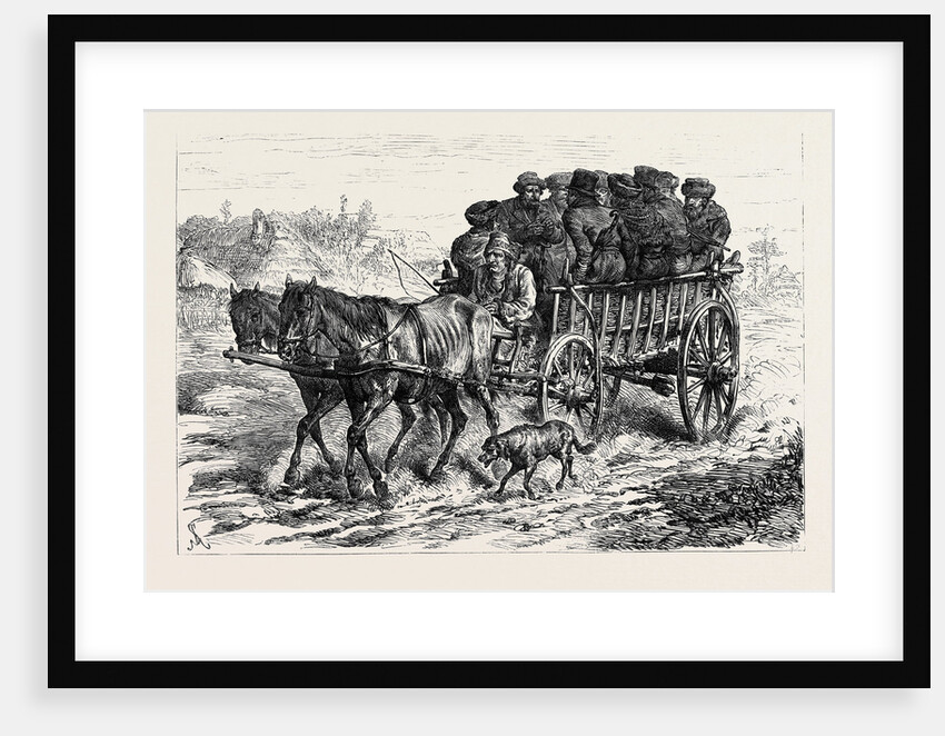 Polish Jews Driving to Market: on the Polish Russian Frontier 1880 by Anonymous