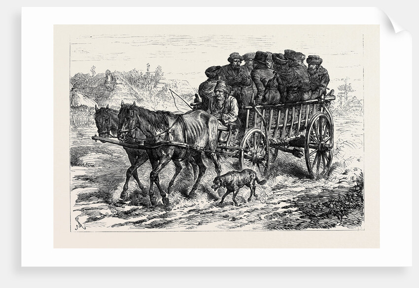 Polish Jews Driving to Market: on the Polish Russian Frontier 1880 by Anonymous