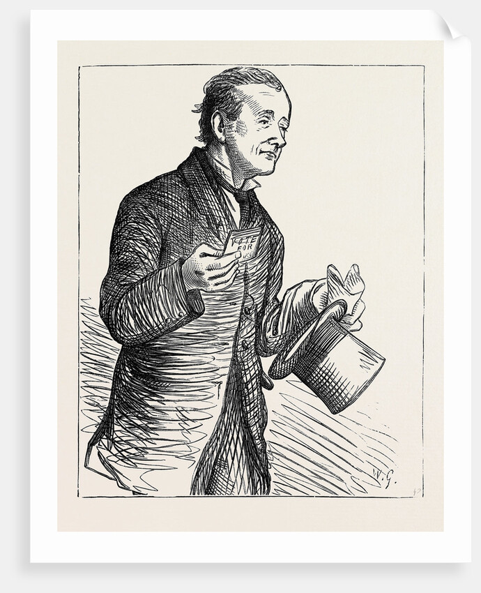 Election Sketches: The Paid Canvasser 1880 by Anonymous