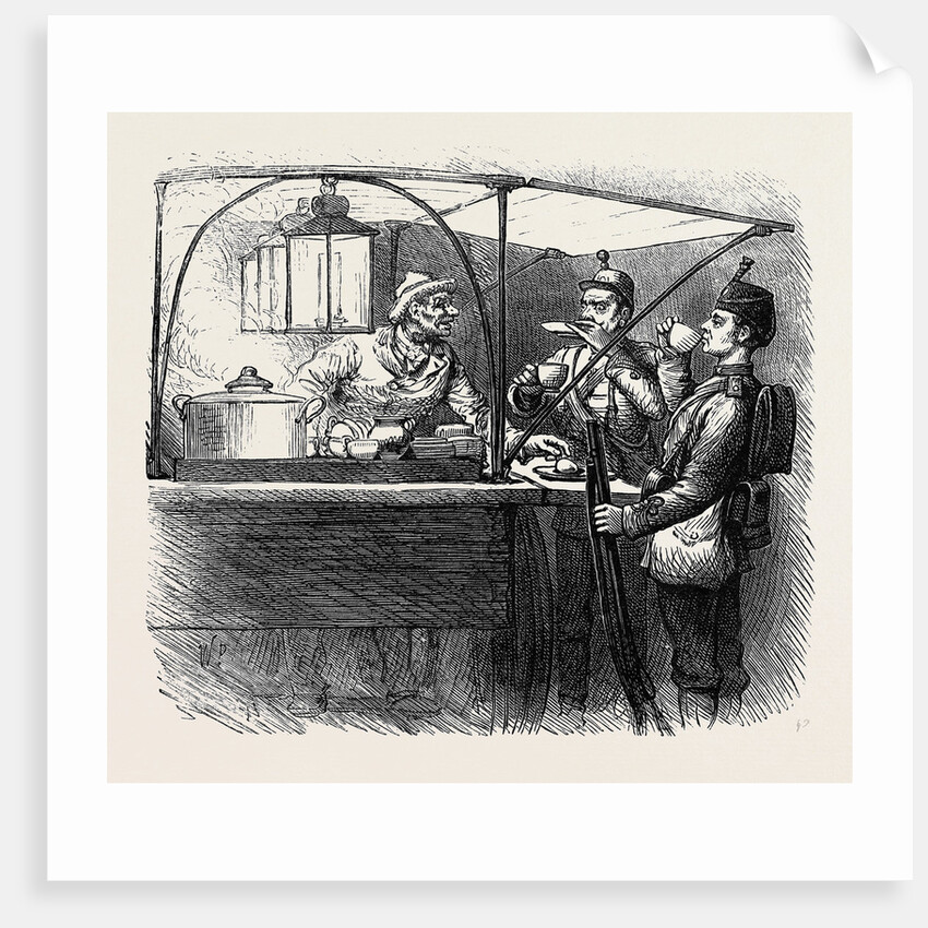 At the Brighton Theatre of War: Coffee for Two. 1880 by Anonymous