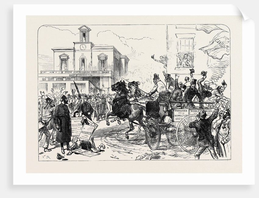 The General Election: The Middlesex Election: Two Minutes to Five at Brentford 1880 by Anonymous