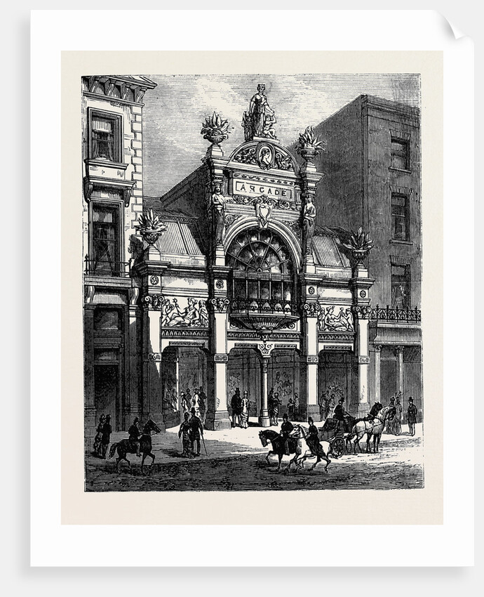 New Arcade Old Bond Street: Exterior London 1880 by Anonymous