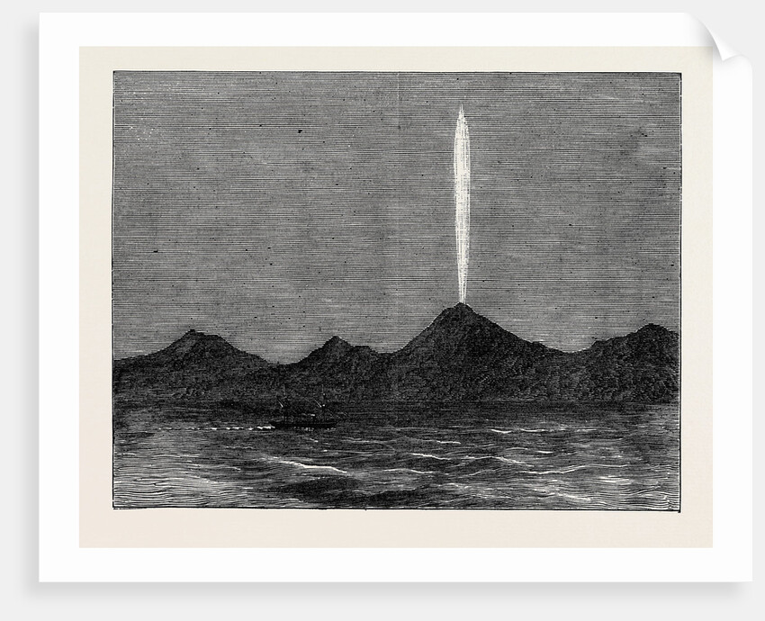 The Comet in the Southern Hemisphere As Viewed from the Wellington in Queen Charlotte's Sound 1880 by Anonymous