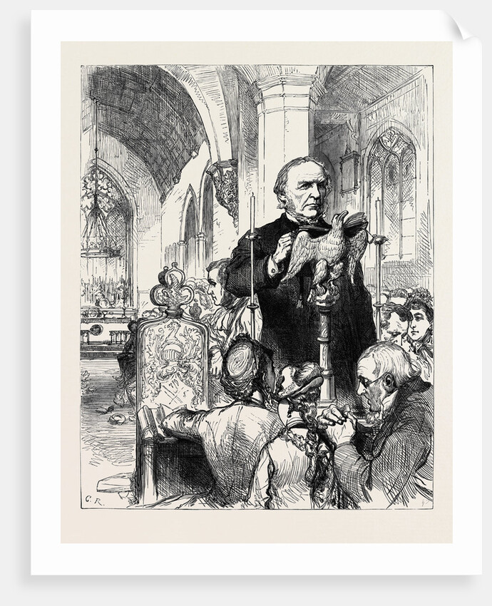 Mr. Gladstone Reading the Lessons at Hawarden Church 1880 by Anonymous
