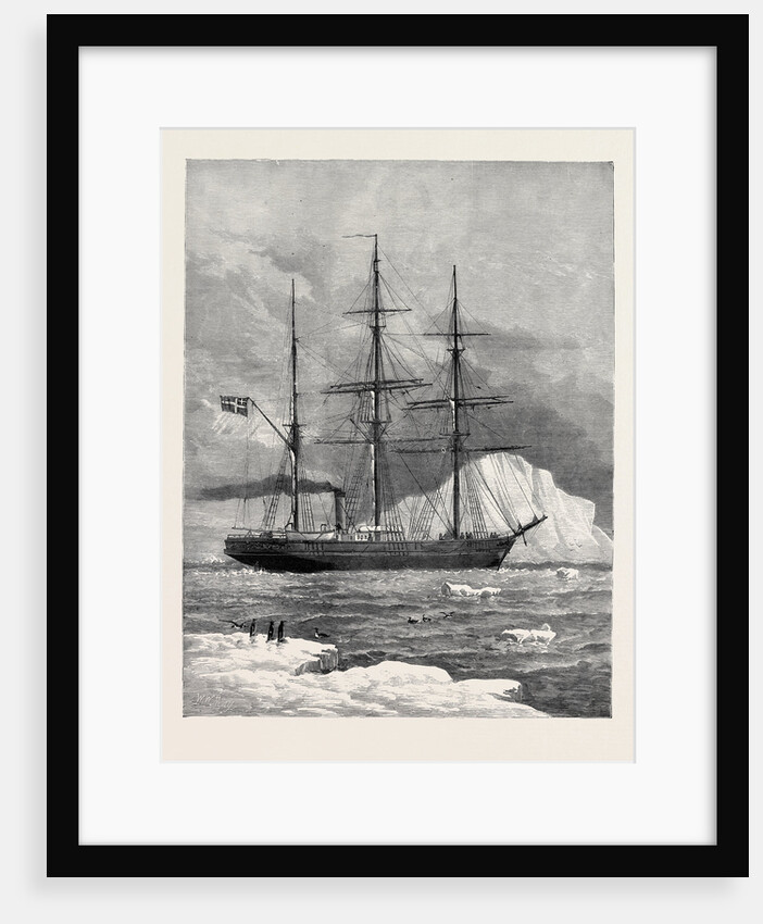 The Swedish Arctic Exploring Ship Vega Among Icebergs 1880 by Anonymous