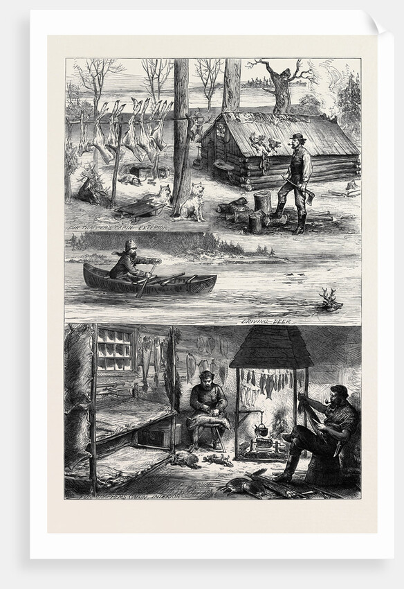 Fur Trappers in the Backwoods of Canada 1880 by Anonymous