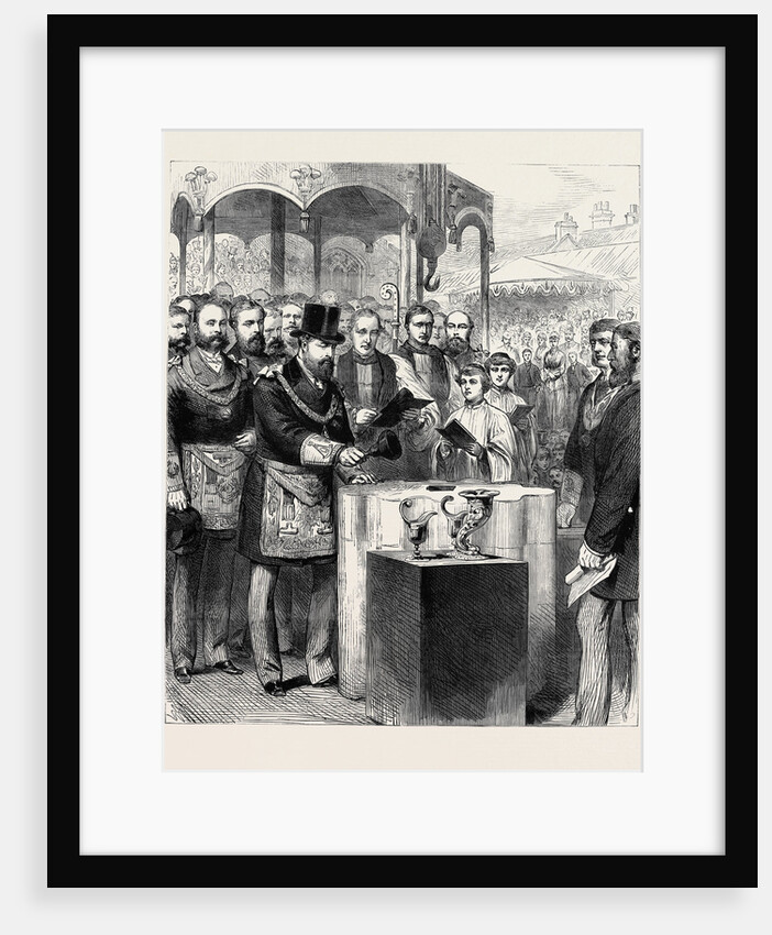 Royal Visit to Truro: The Prince of Wales Laying the Corner Stone of Truro Cathedral May the Good Seed of His Word Sown Here in the Hearts of Men Take Root and Bring Forth Fruit a Hundredfold to Their Benefit and His Glory. So Note It Be. 1880 by Anonymous