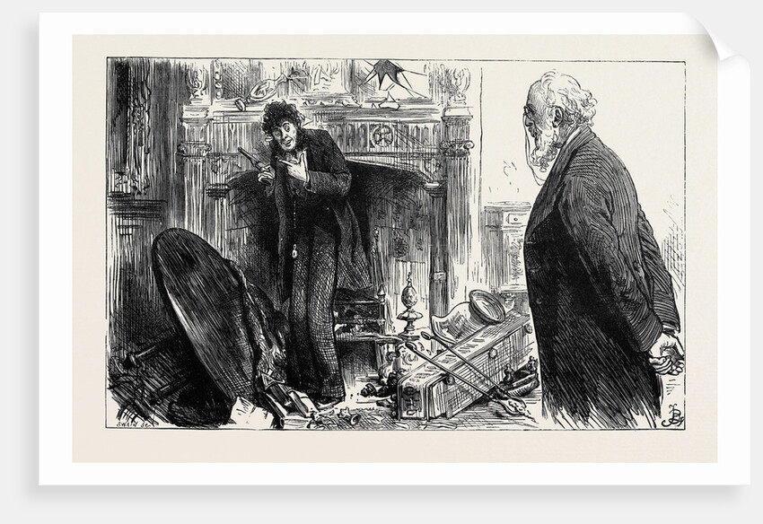 My Lord Was Jabbering Over a Pistol When the Doctor Arrived and the Great Glass Over the Mantelpiece in the State Drawing-Room in Belgrave-Square Was Freshly Shattered. 1880 by Anonymous