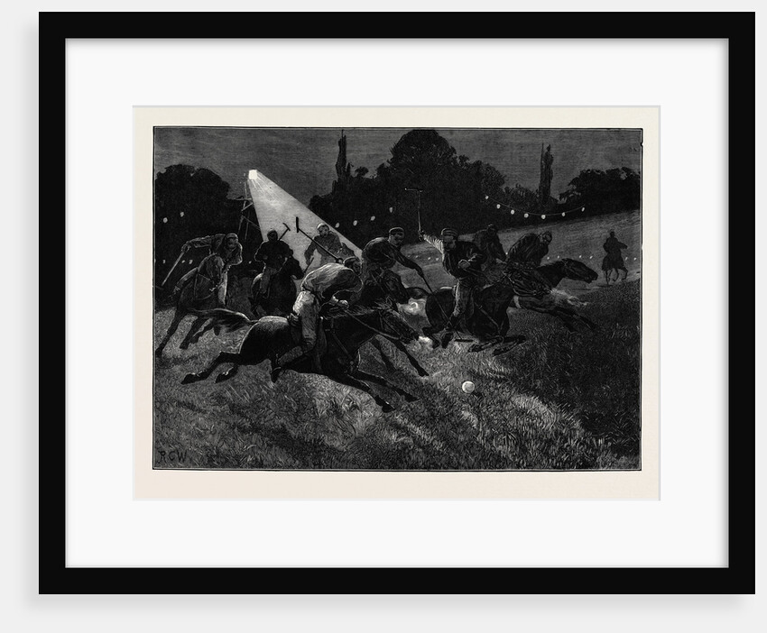 Polo Match by Electric Light at the Ranelagh Club 1880 by Anonymous