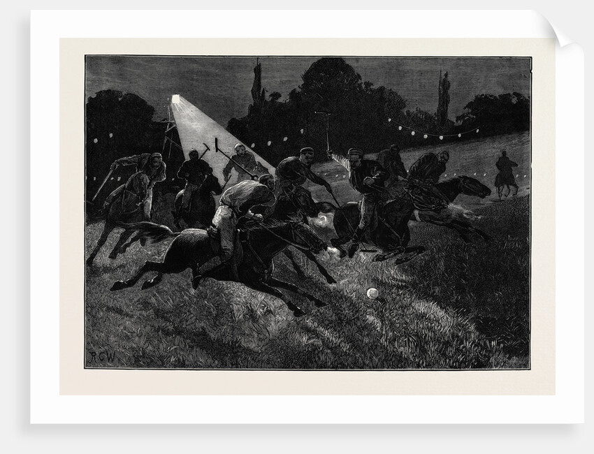 Polo Match by Electric Light at the Ranelagh Club 1880 by Anonymous