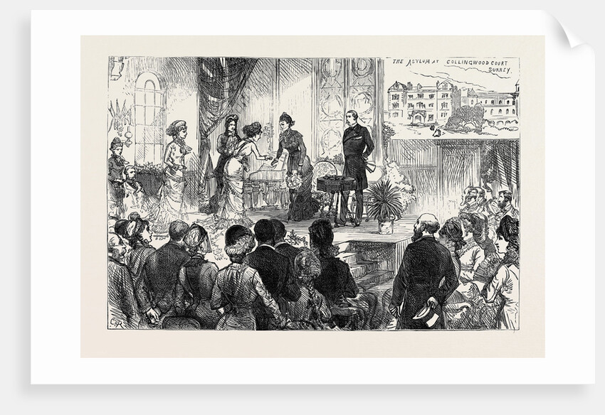 The Duke and Duchess of Connaught at the Royal Albert Orphan Asylum Bagshot 1880 by Anonymous