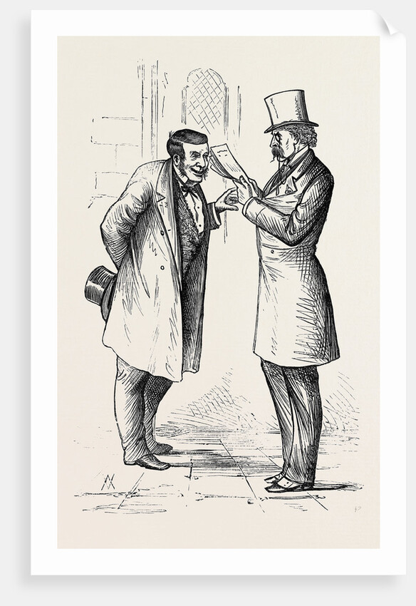Parliamentary Sketches: In the Lobby: Hot Water. 1880 by Anonymous