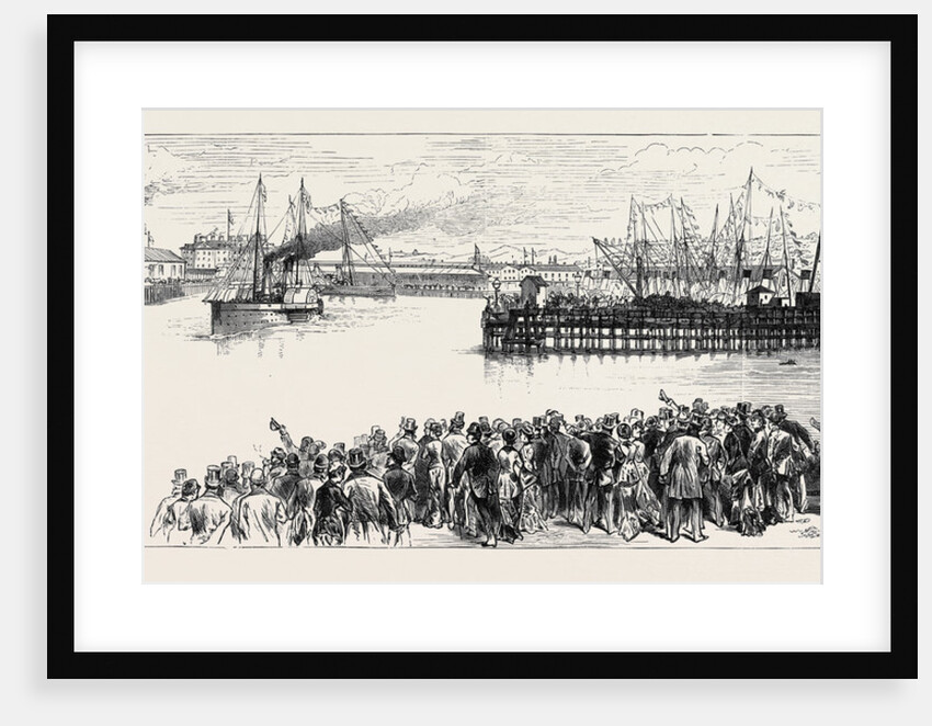 The Prince of Wales at Holyhead: View of the New Dock from the Clock Tower 1880 by Anonymous