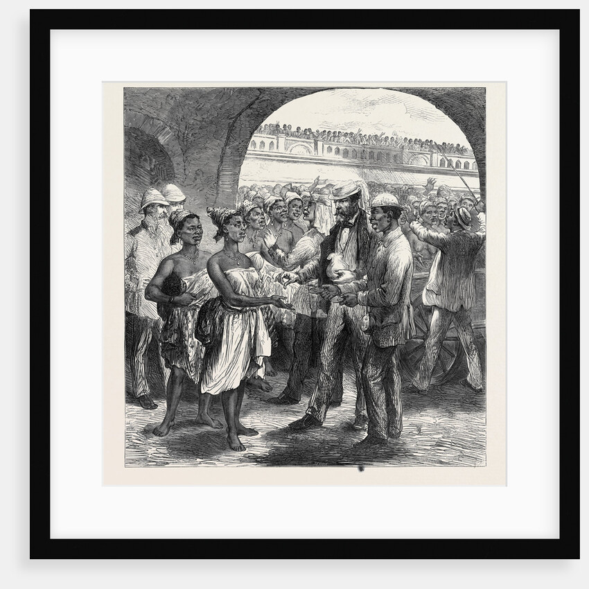 The Ashantee War: Paying the Fantee Women Carriers at Cape Coast Castle 1874 by Anonymous