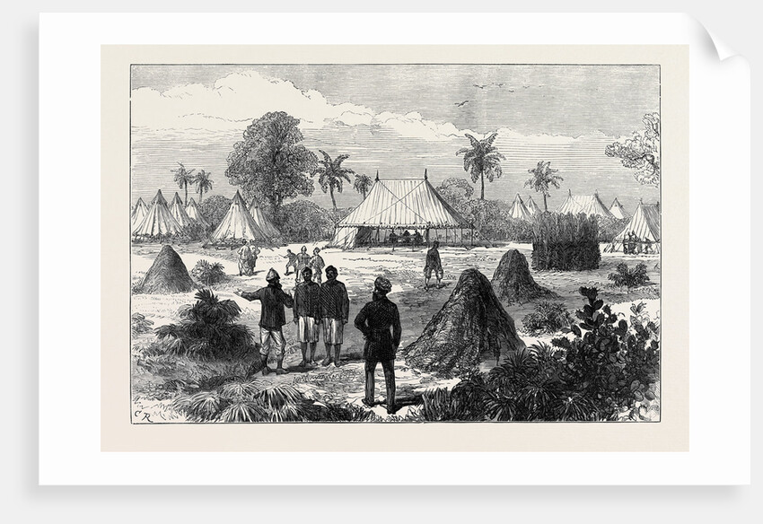 The Ashantee War: Captain Glover's Headquarters at Addah 1874 by Anonymous