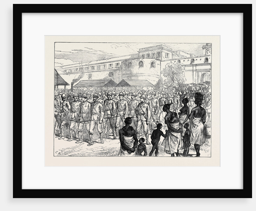 The Ashantee War: British Troops Leaving Cape Coast Castle for the Front 1874 by Anonymous