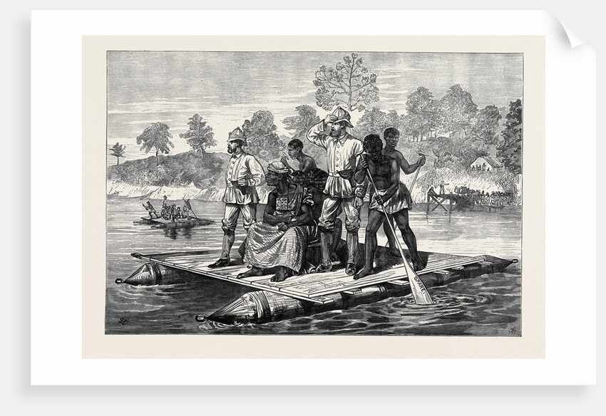 The Ashantee War: Ashantee Ambassadors Crossing the Prah 1874 by Anonymous