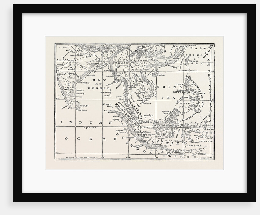 Map of the Strait of Malacca 1874 by Anonymous