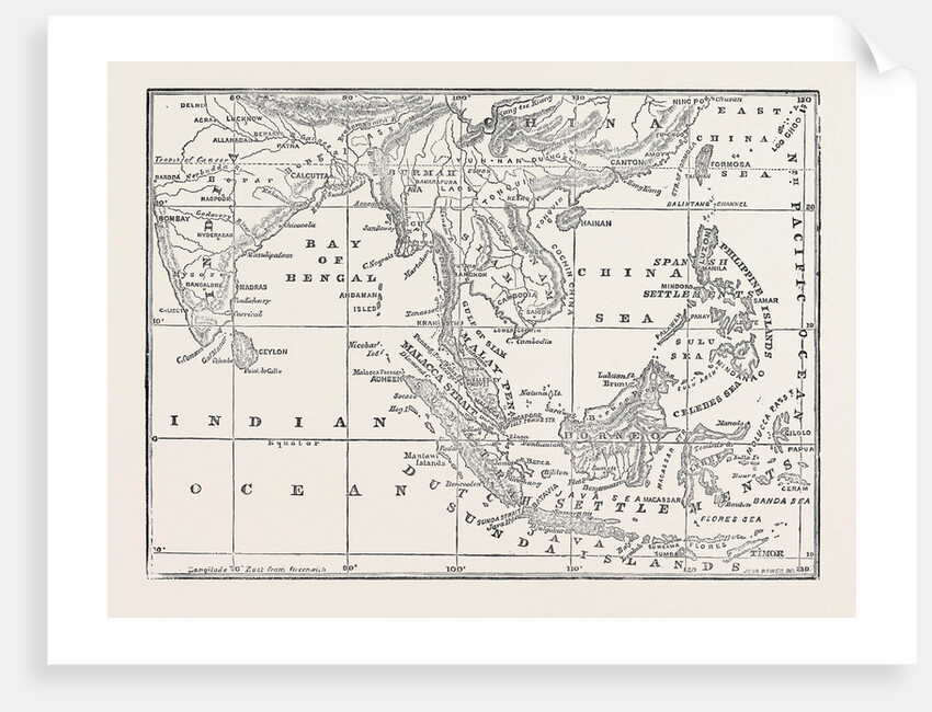 Map of the Strait of Malacca 1874 by Anonymous