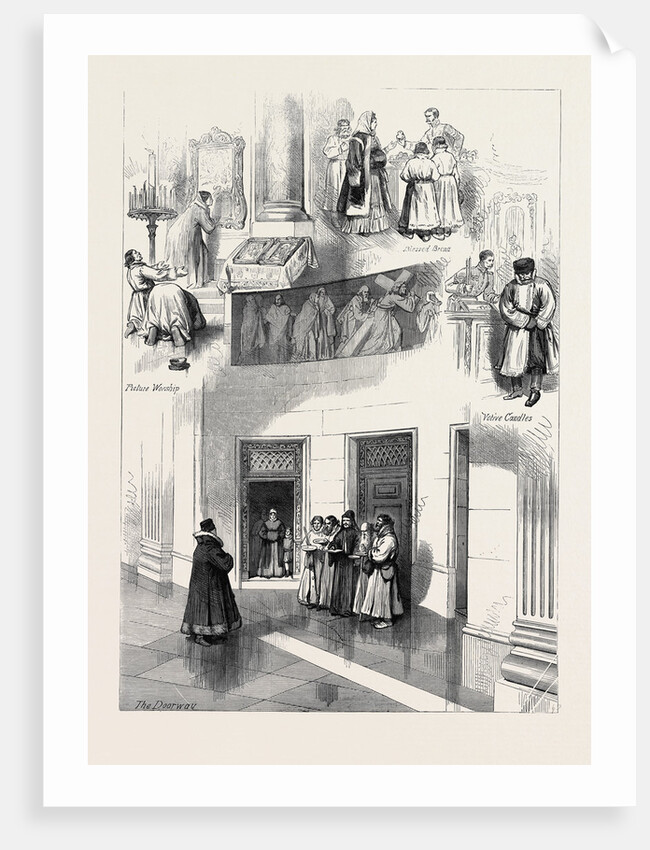 The Royal Marriage in Russia: Sketches in St. Isaac's Church St. Petersburg 1874 by Anonymous