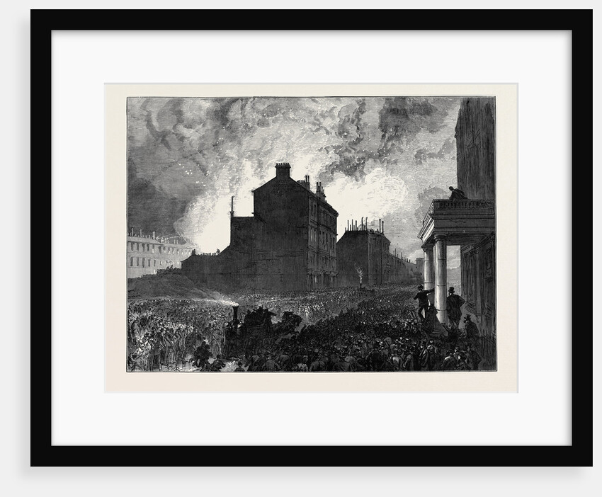 The Burning of the Pantechnicon: The Fire Seen from Belgrave Square London 1874 by Anonymous