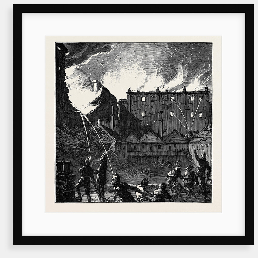 The Burning of the Pantechnicon: The Fire Seen from the Roof of Rice's Stables London 1874 by Anonymous