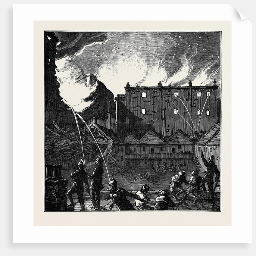 The Burning of the Pantechnicon: The Fire Seen from the Roof of Rice's Stables London 1874 by Anonymous