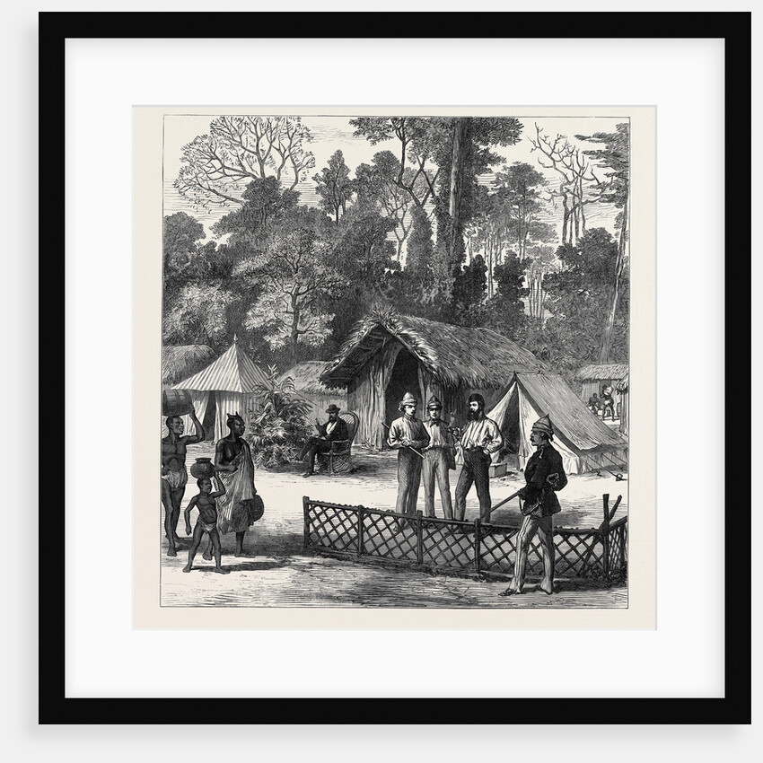 The Ashantee War: Newspaper Correspondents' Quarters in the Camp at Prah-Su 1874 by Anonymous