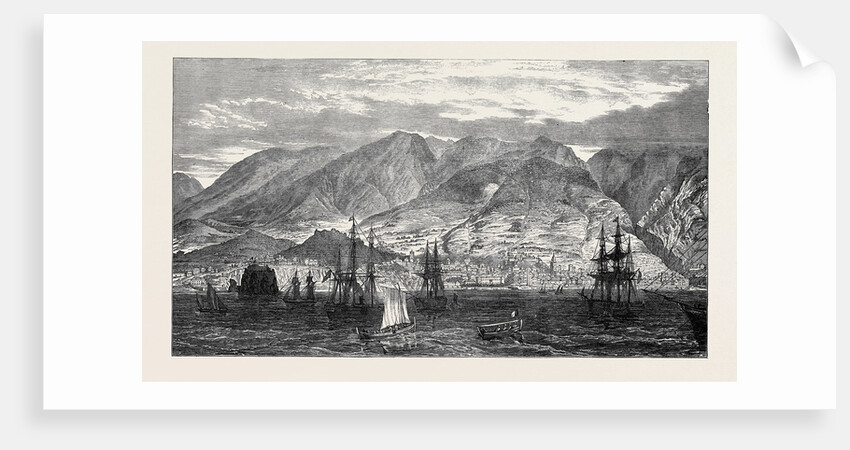 The Bay and Town of Funchal Madeira. 1874 by Anonymous