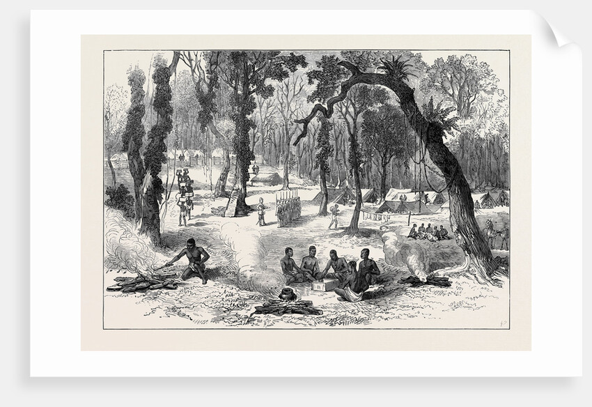 The Ashantee War: Moinsie at the Base of the Adansi Hills 1874 by Anonymous